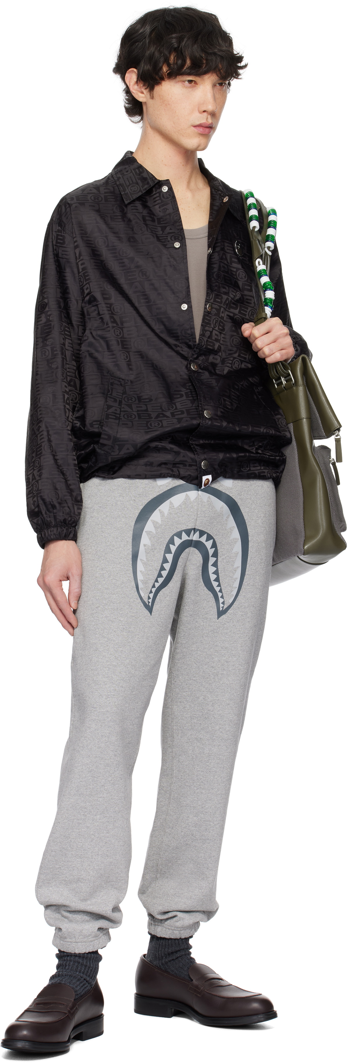 BAPE Gray Shark Sweatpants