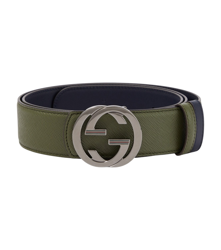 Gucci Blue Marmont Double G Reversible Belt Gucci display picture 2