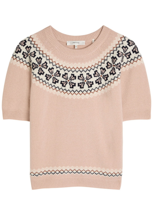 Photo: Frame Fair Isle Cashmere top Pink
