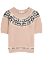 Frame Fair Isle Cashmere top Pink
