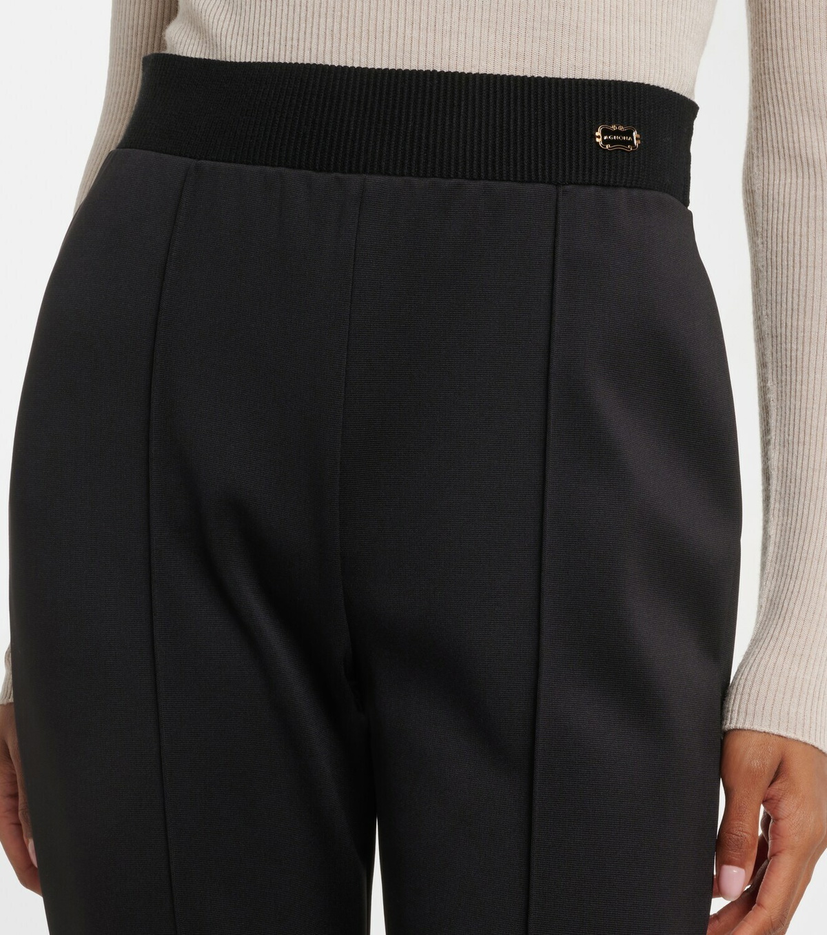 Agnona Jersey cropped slim pants