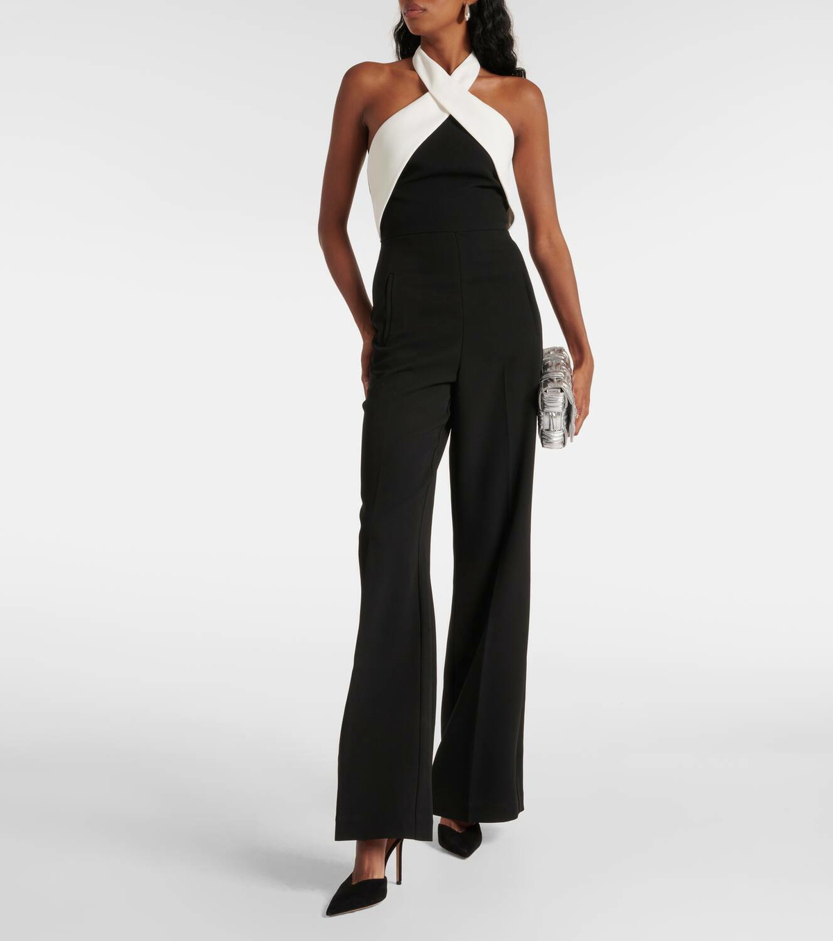 Roland Mouret Halterneck cady jumpsuit