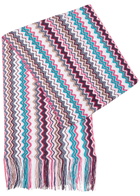 Missoni Zigzag-intarsia Fine-knit Scarf - Pink - One Size