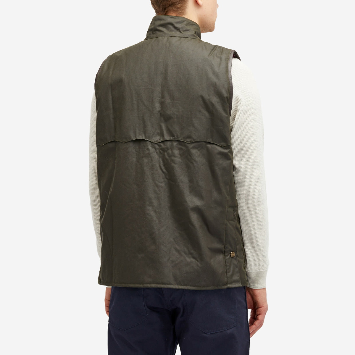 Barbour Men's x Baracuta Wax Gilet in Archive Olive Barbour