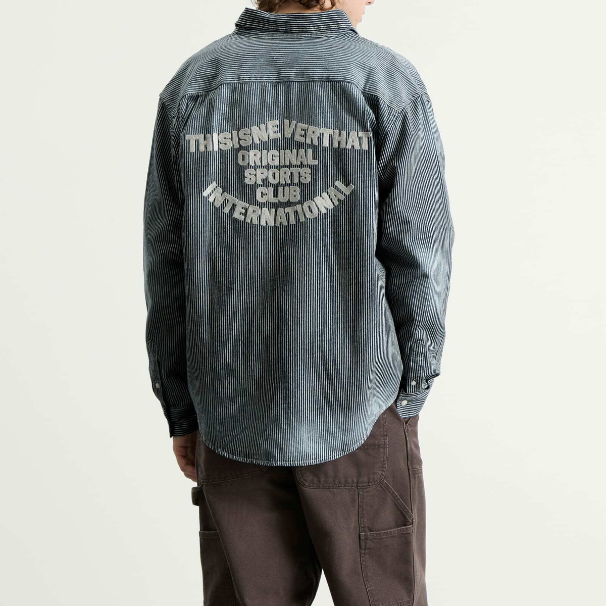 thisisneverthat Men's Hickory Denim Shirt in Indigo