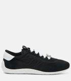 Roger Vivier Viv Low suede-trimmed satin sneakers
