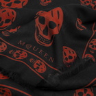 Alexander McQueen Men's Skull Logo Scarf in Black/Amber 