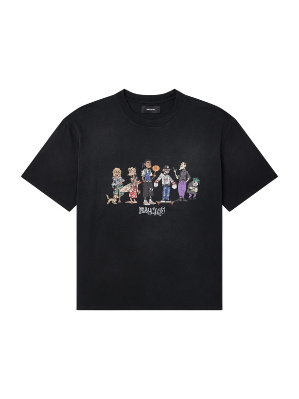 Photo: NAHMIAS - Printed Cotton-Jersey T-Shirt - Black