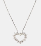 Alessandra Rich Crystal Heart embellished pendant necklace