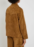 Tory Burch Panelled Suede Jacket Tan