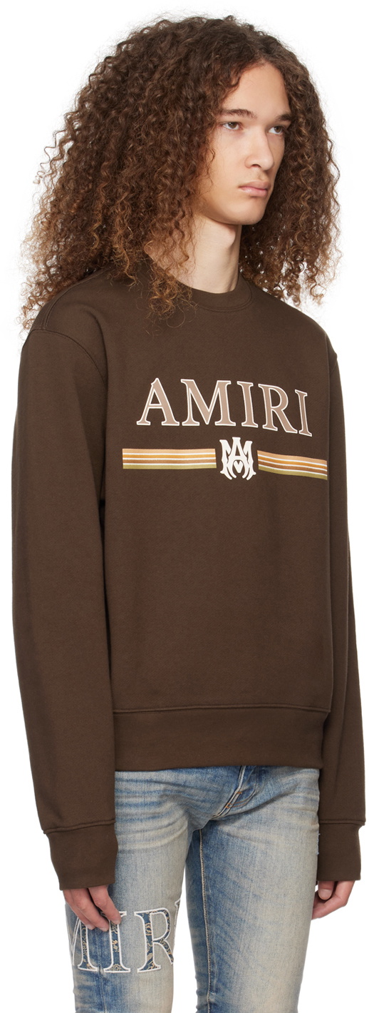 機能的でエレガント【AMIRI】Core Logo Bar Crew Sweatshirt AMIRI Brown 'MA' Bar Sweatshirt Amiri