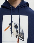 Heron Preston Heron Bird Painted Hoodie Blue - Mens - Hoodies