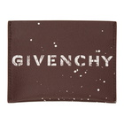 Givenchy Burgundy Stencil Card Holder