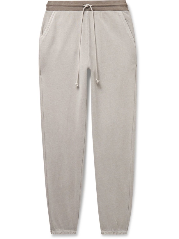 Photo: John Elliott - 1992 Slim-Fit Tapered Two-Tone Cotton-Jersey Sweatpants - Gray
