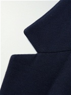 Sunspel - Casely Hayford Ekow Waffle-Knit Cotton-Blend Suit Jacket - Blue