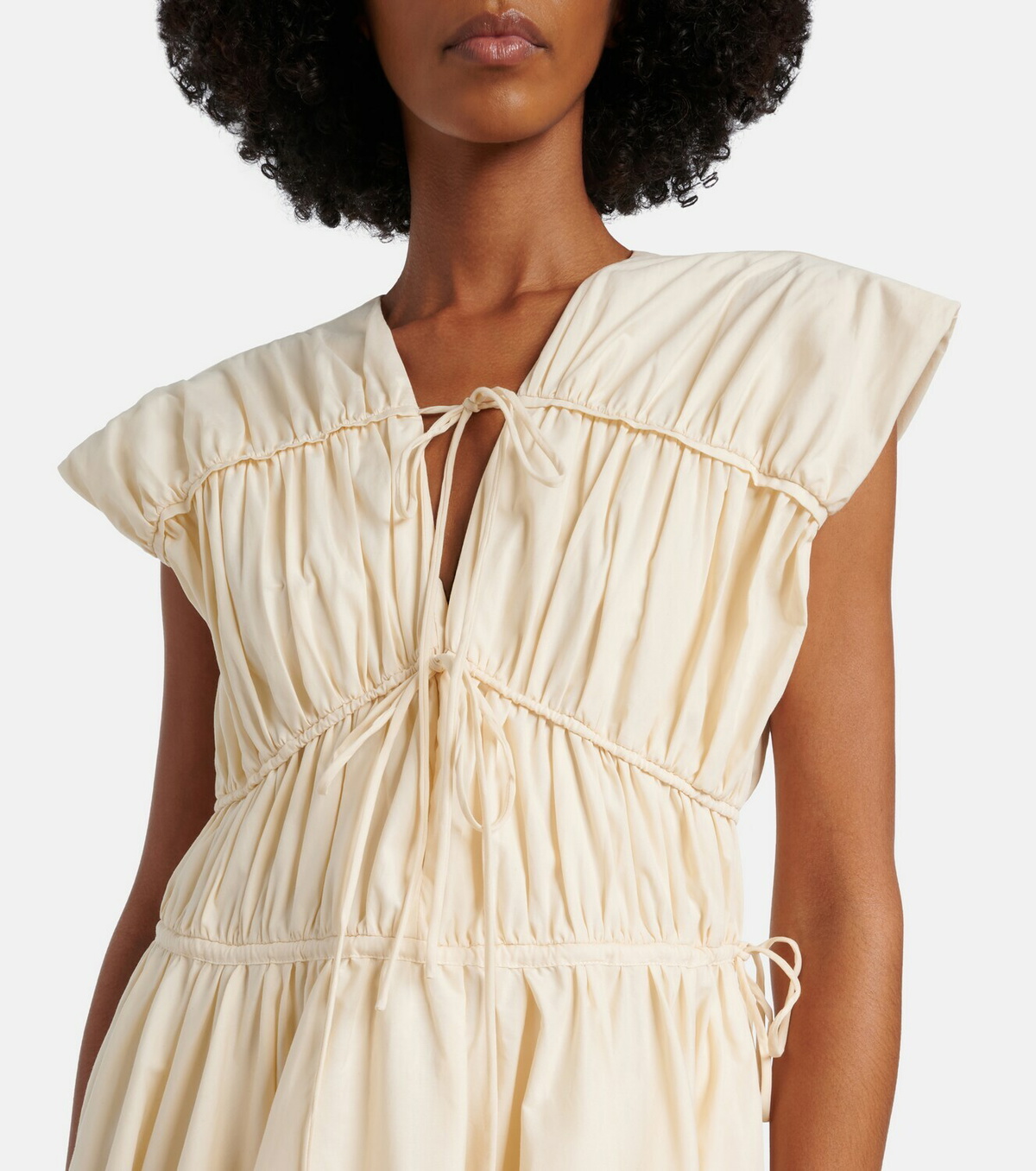 Tove Ceres gathered cotton midi dress