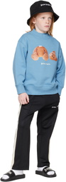 Palm Angels Kids Blue Bear Sweatshirt