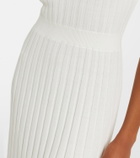 Brunello Cucinelli Ribbed-knit cotton midi dress
