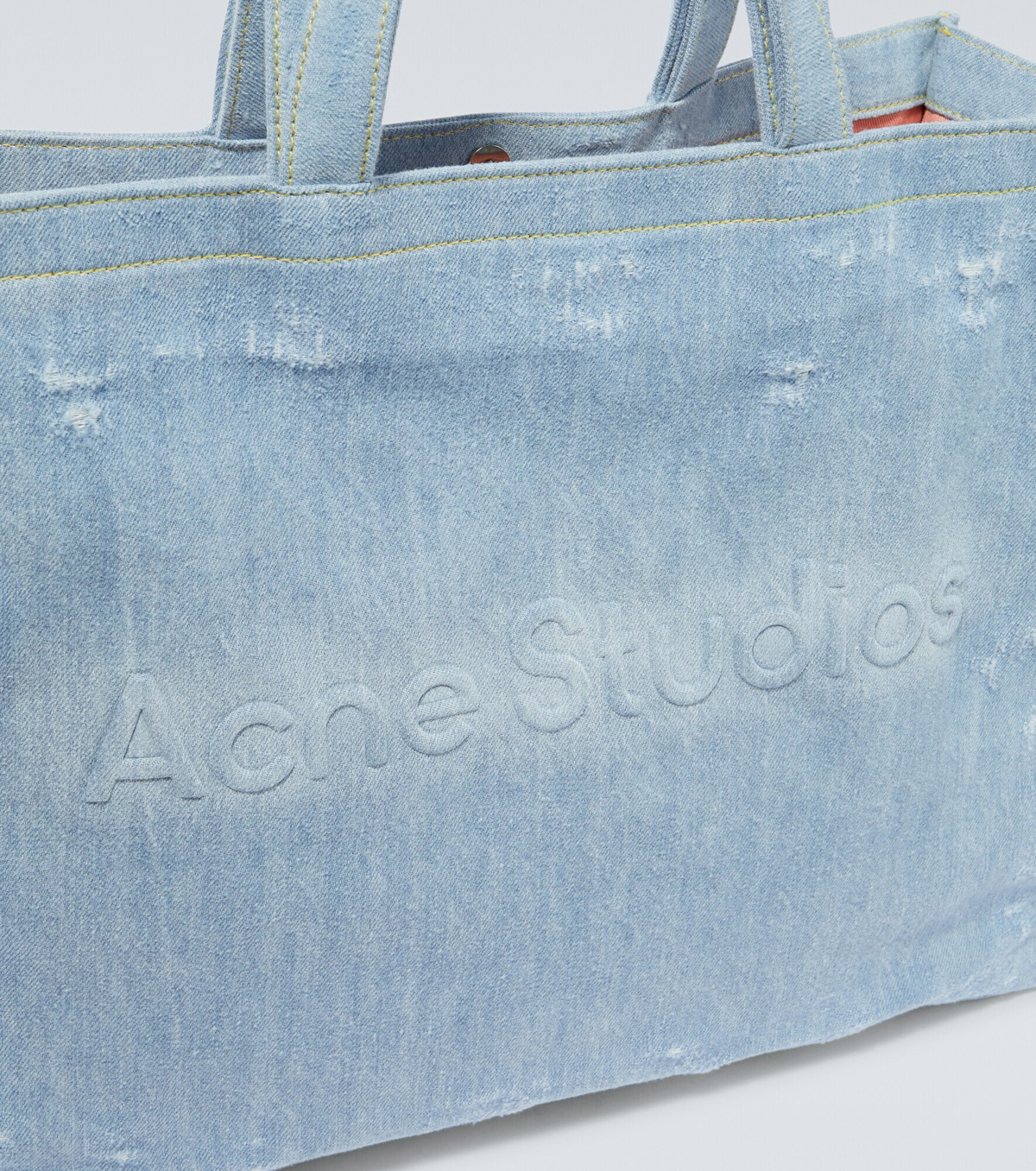 Logo Teddy Fleece Tote Bag in Green - Acne Studios