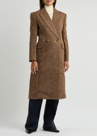 Zimmermann Illustration Hourglass Double-breasted Wool-blend Coat Brown