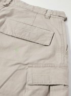 Balenciaga - Convertible Distressed Cotton-Ripstop Cargo Trousers - Neutrals