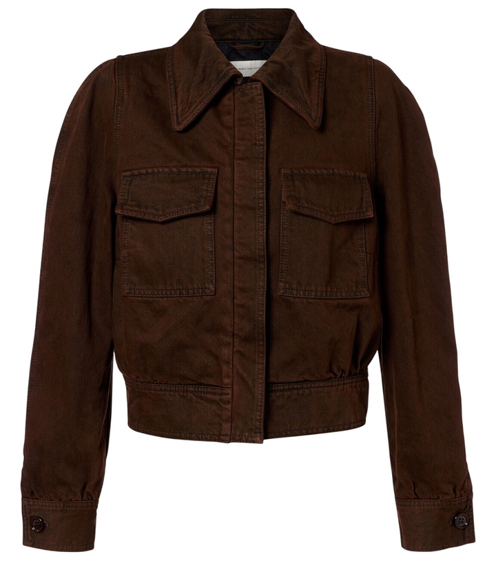 Photo: Dries Van Noten Cropped denim jacket