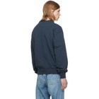 A.P.C. Navy Vintage-Effect 'A.P.C.' Logo Sweatshirt