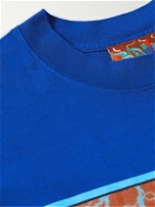 COME TEES - Dark Passages Raver Printed Cotton-Jersey T-Shirt - Blue