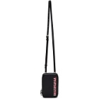 Balenciaga Black Large Cash Zip Phone Holder Bag