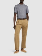 BRUNELLO CUCINELLI - Cotton & Linen Jersey Solid T-shirt