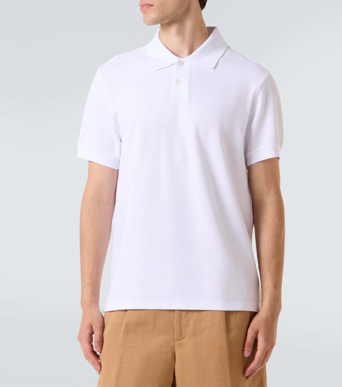 Dunhill Logo embroidered cotton piqué polo shirt