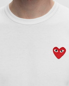 Comme Des Garçons Play T Shirt Red Emblem Knit White - Mens - Shortsleeves