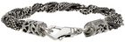 Emanuele Bicocchi Silver Mixed Braided Bracelet