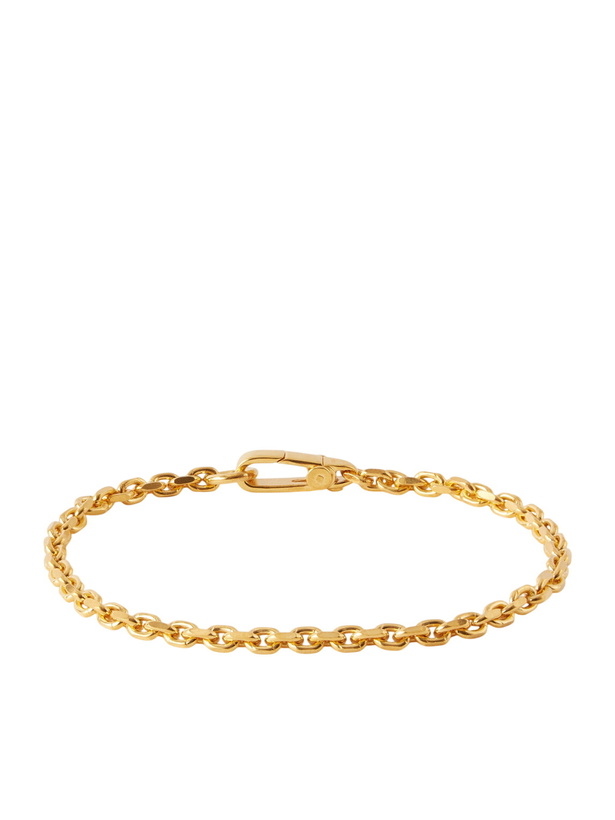 Photo: Mikia - Gold-Plated Sterling Silver Emerald Chain Bracelet - Gold
