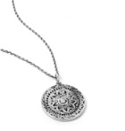 SAINT LAURENT - Gunmetal-Tone Pendant Necklace - Silver