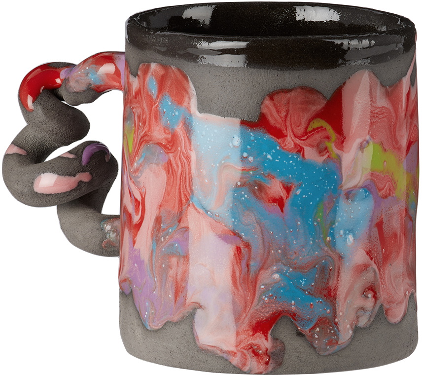 Harlie Brown Studio Black Melted Marble Wiggle Mug