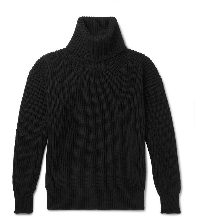 Photo: TOM FORD - Ribbed Merino Wool Rollneck Sweater - Men - Black