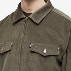 Pass~Port Men's Cord Zip Jacket in Dark Olive