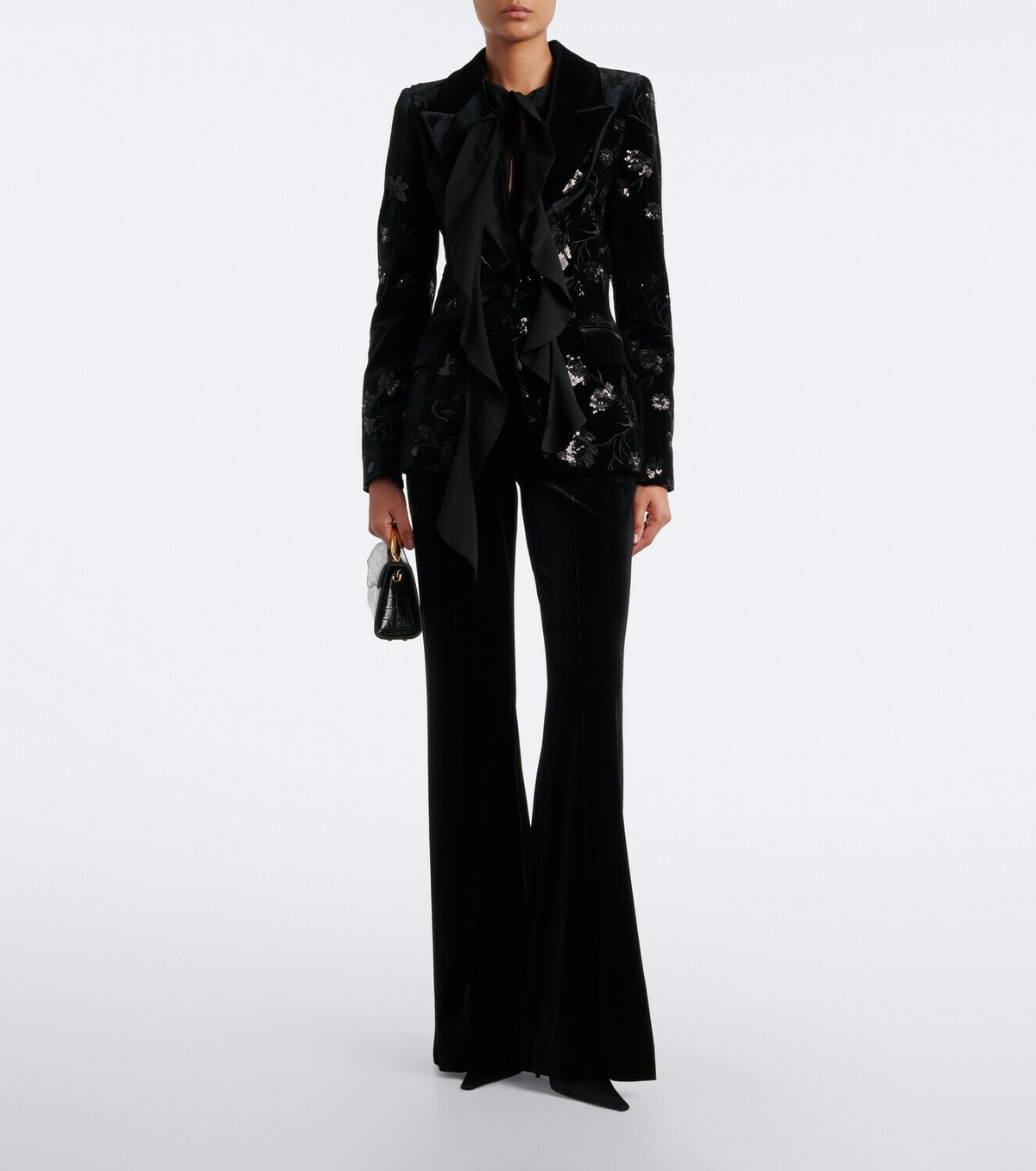 Elie Saab Sequined velvet blazer