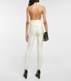 Saint Laurent - Embellished halterneck jumpsuit