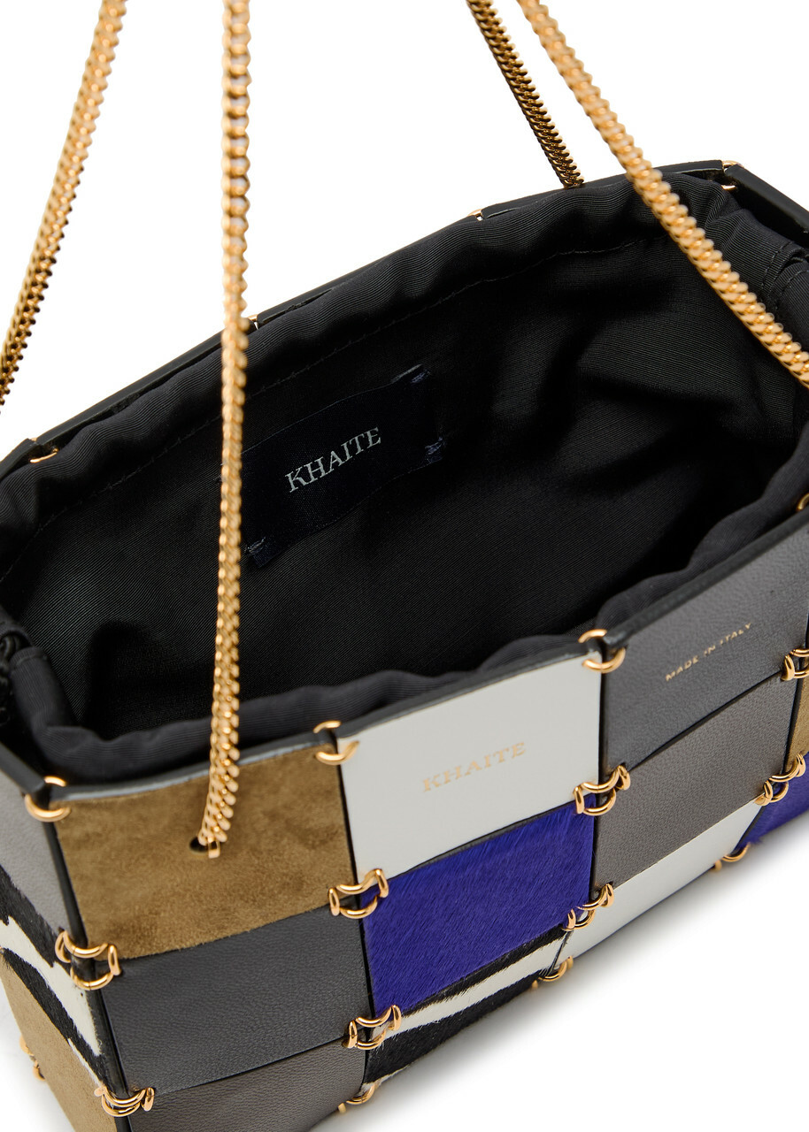 Khaite Emma Mini Panelled Leather Tote bag - Purple - One Size