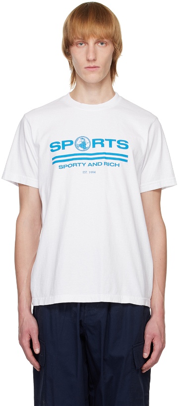 Photo: Sporty & Rich White 'Sports' T-Shirt