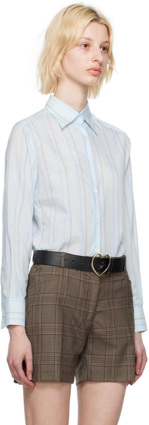 Ernest W. Baker Blue Pinstripe Shirt