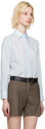 Ernest W. Baker Blue Pinstripe Shirt
