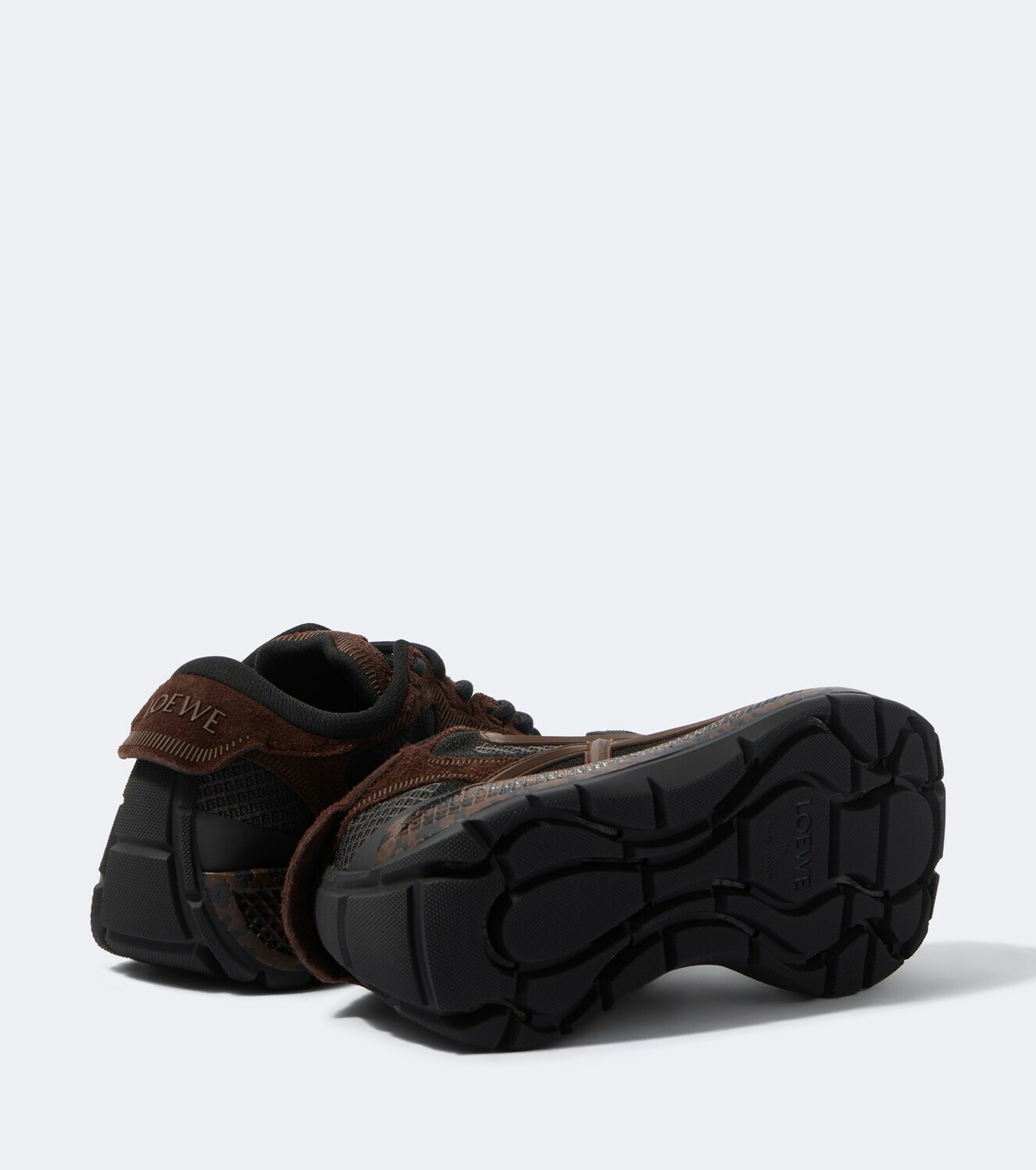 Loewe Pogo suede-trimmed sneakers