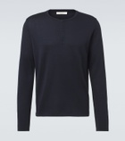 The Row Ayan cashmere and silk Henley shirt