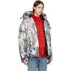 Burberry Grey Down Rave Print Puffer Jacket