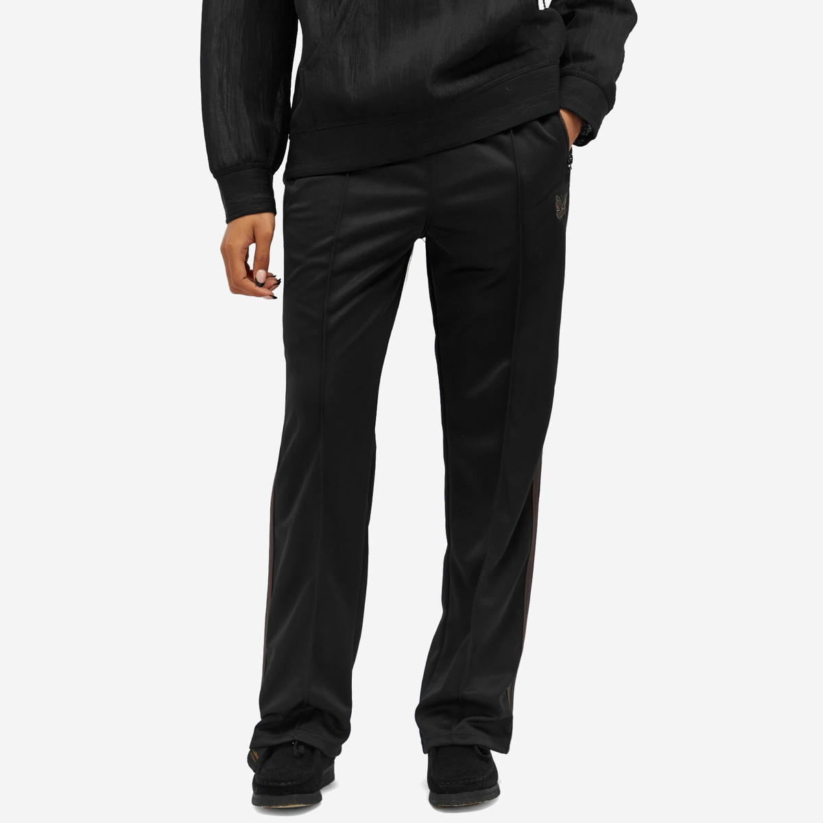 Needles Women's Poly Smooth Track Pant in Black Needles