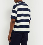 Chimala - Striped Cotton-Jersey Polo Shirt - Blue