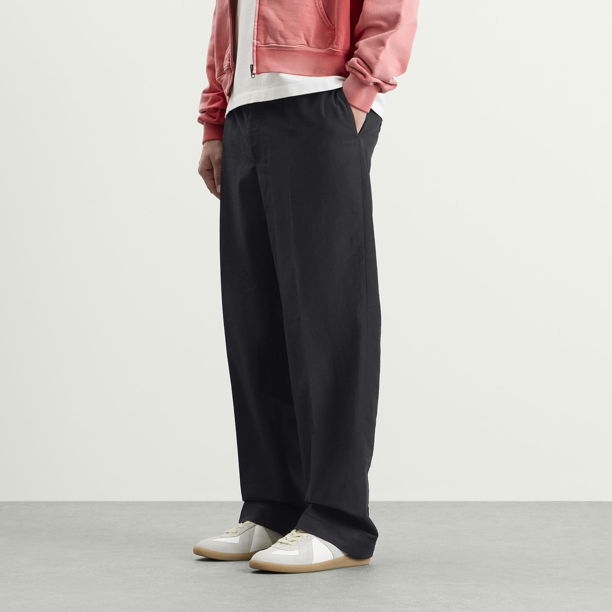 Maison Margiela Men's Drawstring Trousers in Dark Blue